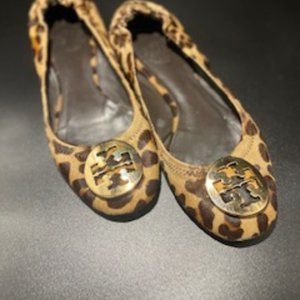 REDUCED PRICE. Preloved Tory Burch Animal Print Flats